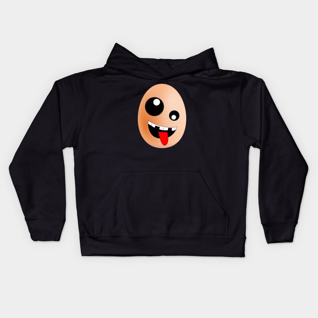 funny egg emoji Kids Hoodie by INDONESIA68